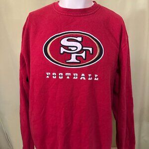 San Francisco 49ers NFL Team Apparel Red Crewneck Sweater Pullover Medium NFC We